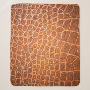 Brown skin leather texture use for background sherpa blanket