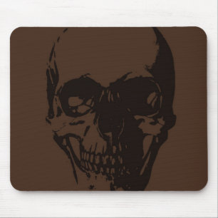 Brown Skull Mouse Pad