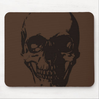 Brown Skull Mouse Pad