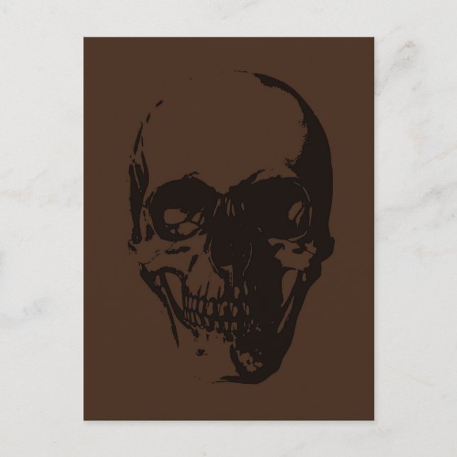 Brown Skull Postcard (Front)