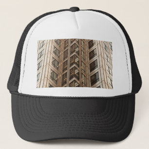 Brown Skyscraper Texture Trucker Hat