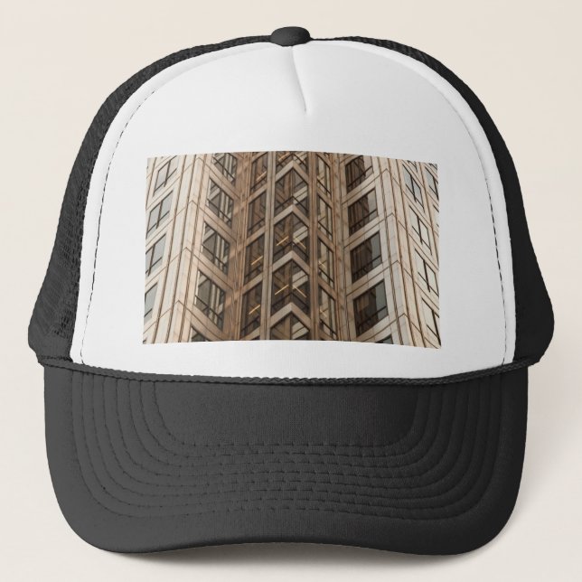 Brown Skyscraper Texture Trucker Hat (Front)