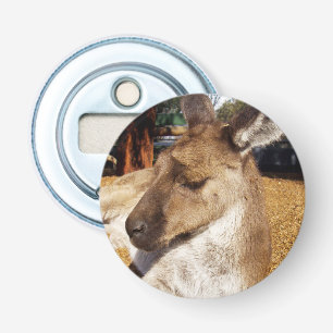 Brown Sleepy Kangaroo, Magnetic Bottle Opener. Opener