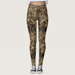 Brown Snake print Leggings