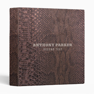 Brown Snakeskin Arrière - plan 3 Classeur