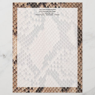 Brown Snakeskin Look Letterhead