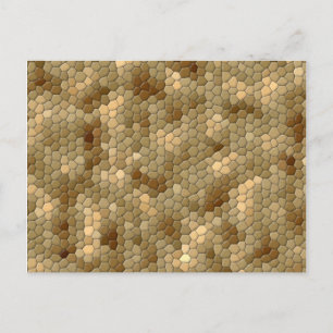Brown Snakeskin Pattern Postcard