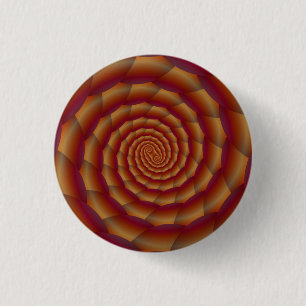 Brown Snakeskin Spiral Button