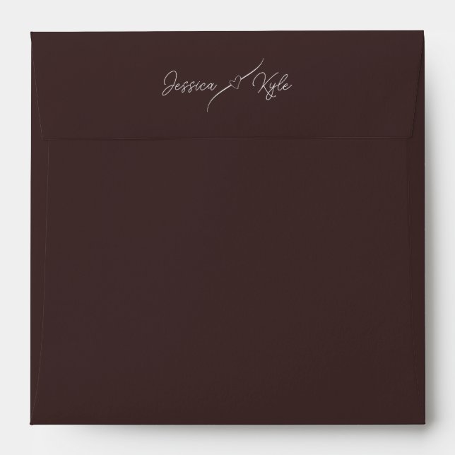 Brown Solid Stationery Coloured Envelope (Back (Top Flap))