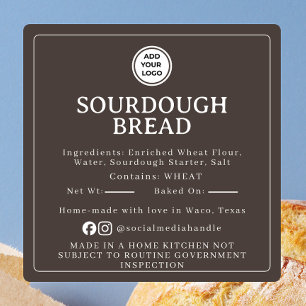 Brown Sourdough Ingredient Cottage Law Sticker
