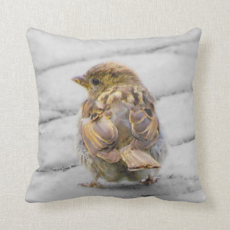 Brown Sparrow Throw Pillow