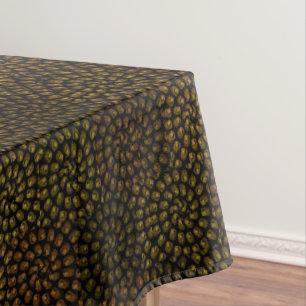 Brown Spiral Lions Heads Pattern, Tablecloth