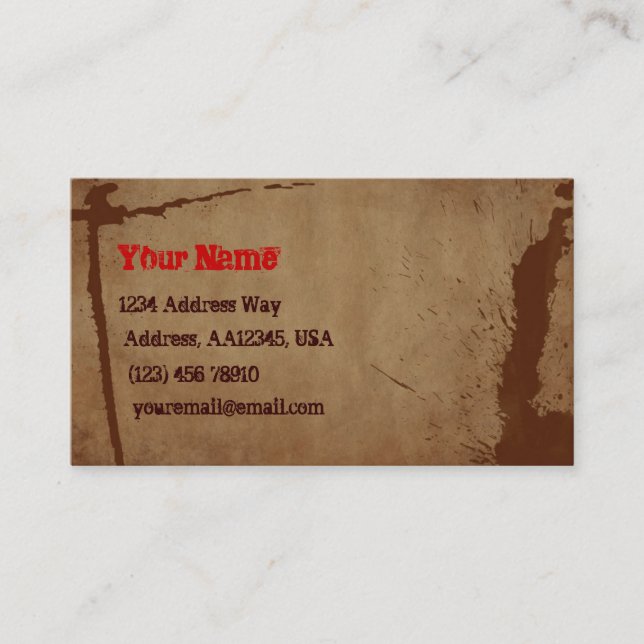 Brown Splatter Profile Card (Front)