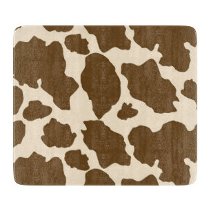 Brown Spots Cow Print Farmer Farm Animals Classy Cutting Board