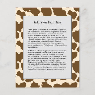 Brown Spots Cow Print Farmer Farm Animals Classy Flyer
