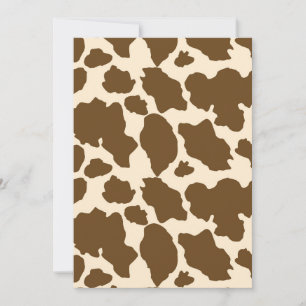 Brown Spots Cow Print Farmer Farm Animals Classy Invitation