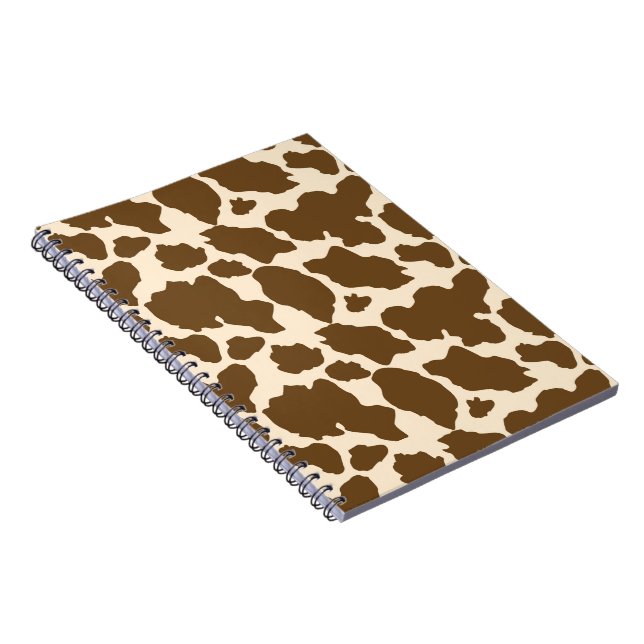 Brown Spots Cow Print Farmer Farm Animals Classy Notebook (Right Side)