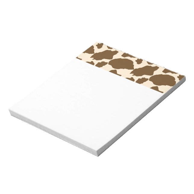 Brown Spots Cow Print Farmer Farm Animals Classy Notepad (Rotated)