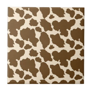 Brown Spots Cow Print Farmer Farm Animals Classy Tile