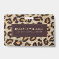 Brown spots leopard pattern faux fur texture