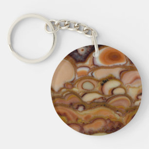 Brown Spotted Onyx Keychain