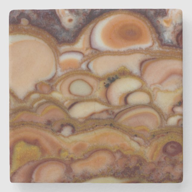 Brown Spotted Onyx Stone Coaster (Front)
