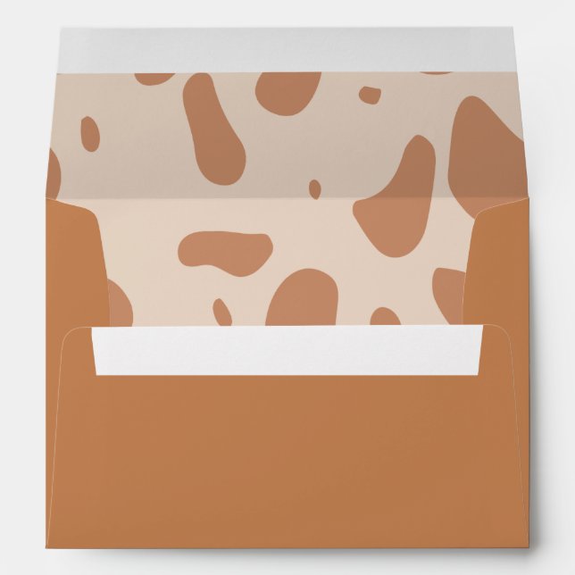 Brown spotted print envelope (Back (Bottom))