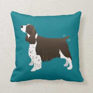 Brown Springer Spaniel Basic Breed Customizable Throw Pillow