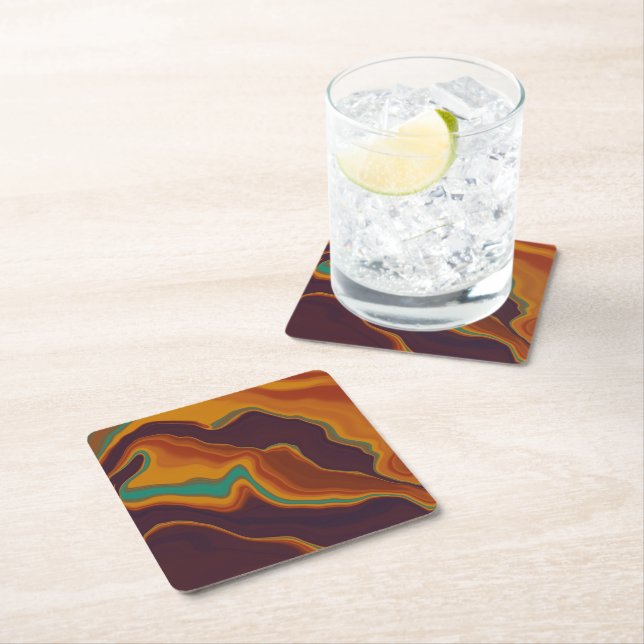 brown square paper coaster (Insitu)