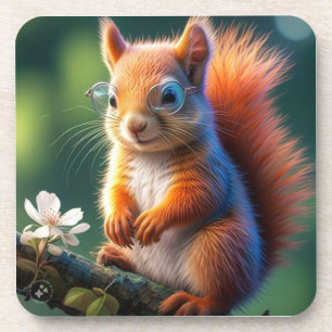 Brown Squirrel Sitting on The Branch-567656 Coaster