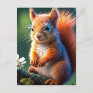 Brown Squirrel Sitting on The Branch-567656 Holiday Postcard