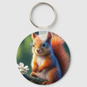 Brown Squirrel Sitting on The Branch-567656  Keychain