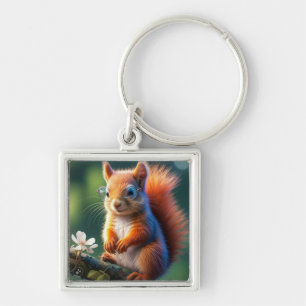 Brown Squirrel Sitting on The Branch-567656 Keychain