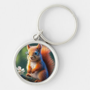 Brown Squirrel Sitting on The Branch-567656 Keychain