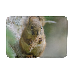 Brown Squirrel Wildlife Photography Bath Mat