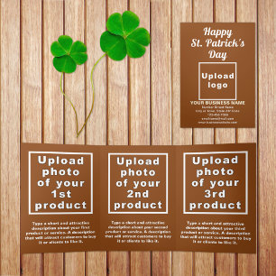 Brown St. Patrick's Day Business Trifold Card