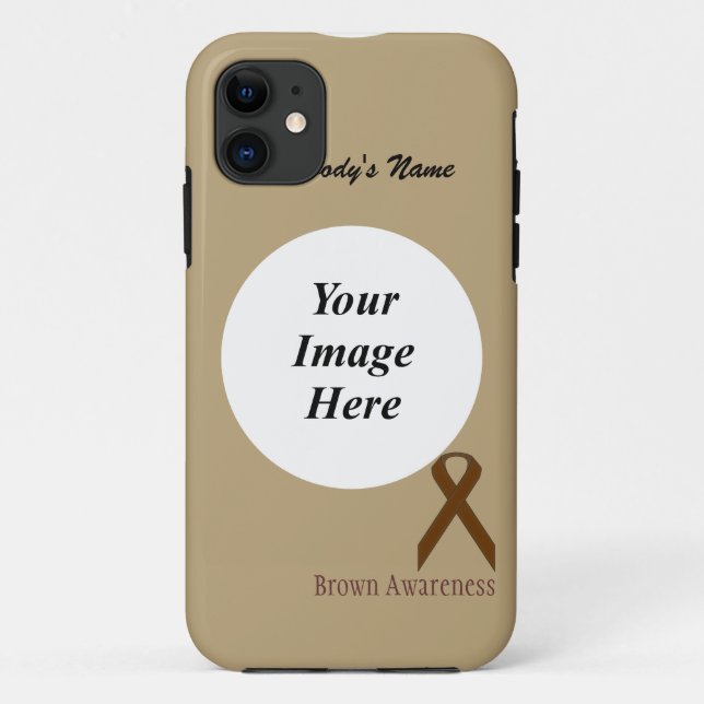 Brown Standard Ribbon by Kenneth Yoncich Case-Mate iPhone Case (Back)