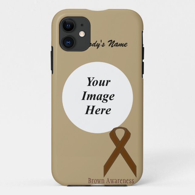 Brown Standard Ribbon by Kenneth Yoncich Case-Mate iPhone Case (Back)