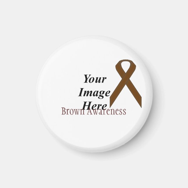 Brown Standard Ribbon by Kenneth Yoncich Magnet (Front)