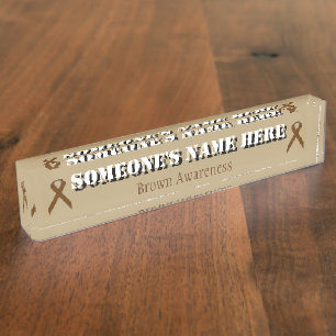 Brown Standard Ribbon by Kenneth Yoncich Nameplate