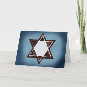 Brown Star of David Bar Mitzvah cards