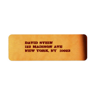 Brown / Stencil accent address labels