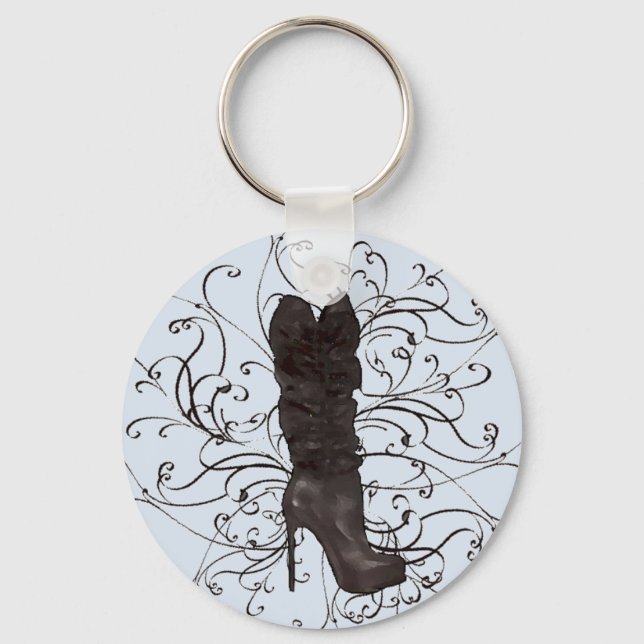 Brown Stiletto Boot Keychain (Front)
