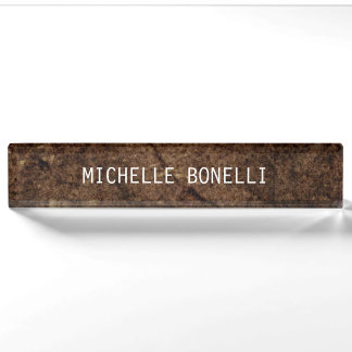 Brown Stone Design Background Plain Legible Modern Nameplate