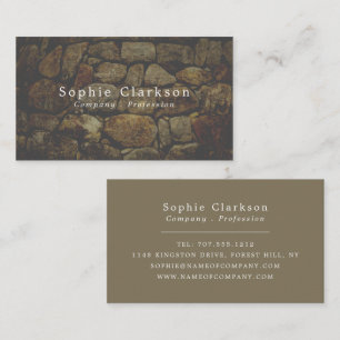 Brown Stone Effect, Rustic Business Card