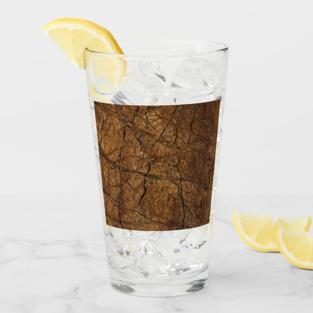 Brown Stone Pattern Father's Day Glass (Front Ice)