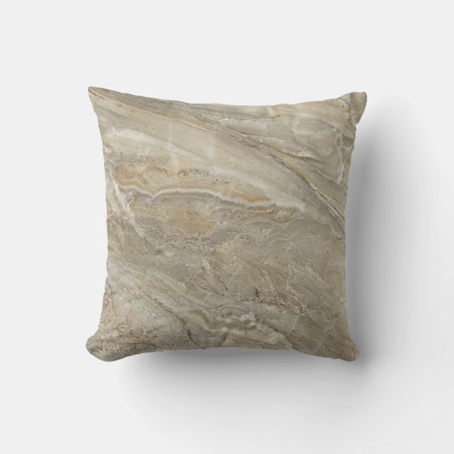 Brown stone texture throw pillow (Front)