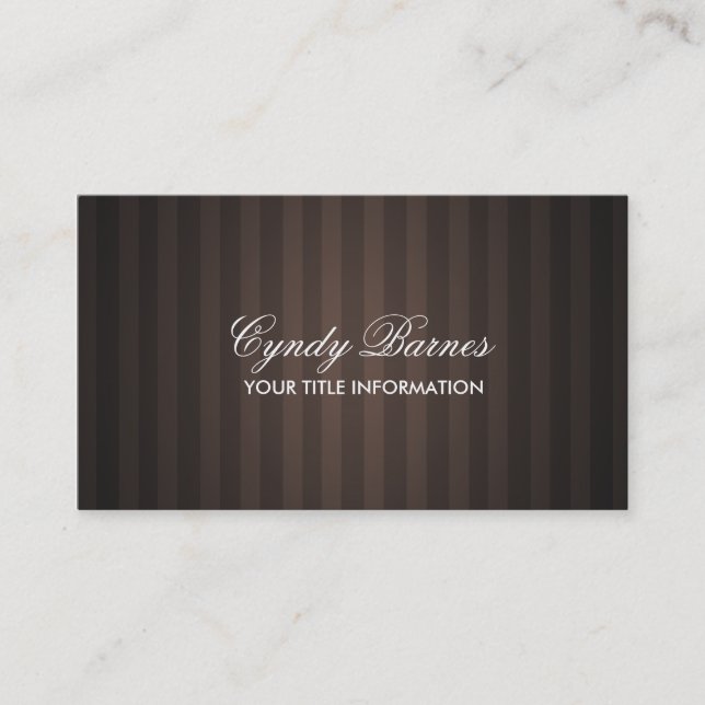 Brown Stripe Business Card (Front)