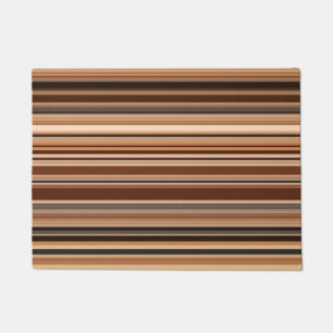 Brown Striped Pattern Doormat