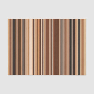 Brown Striped Pattern  Tissue Paper
